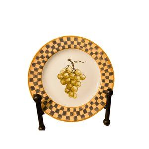 Block Country Orchard by Gear Salad Appetizer Plates Grapes and Apple